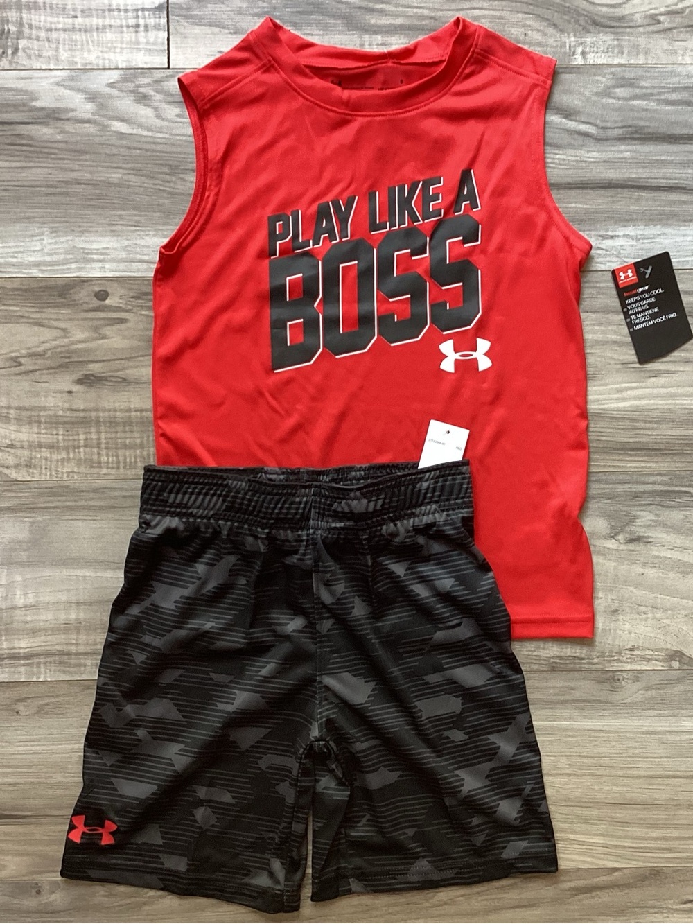 Under Armour Shorts Set boys size 3T or 6(NWT) ~PRICE IS FIRM, NO OFFERS~